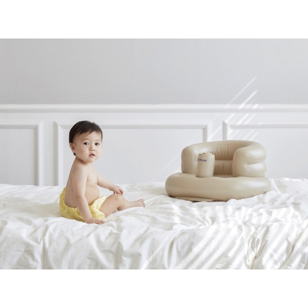 [Hàng mới về] Ghế hơi Richell bơm tay tích hợp cho bé tập ngồi | Ghế tập ngồi cho bé 7 tháng nội địa Hàn Quốc