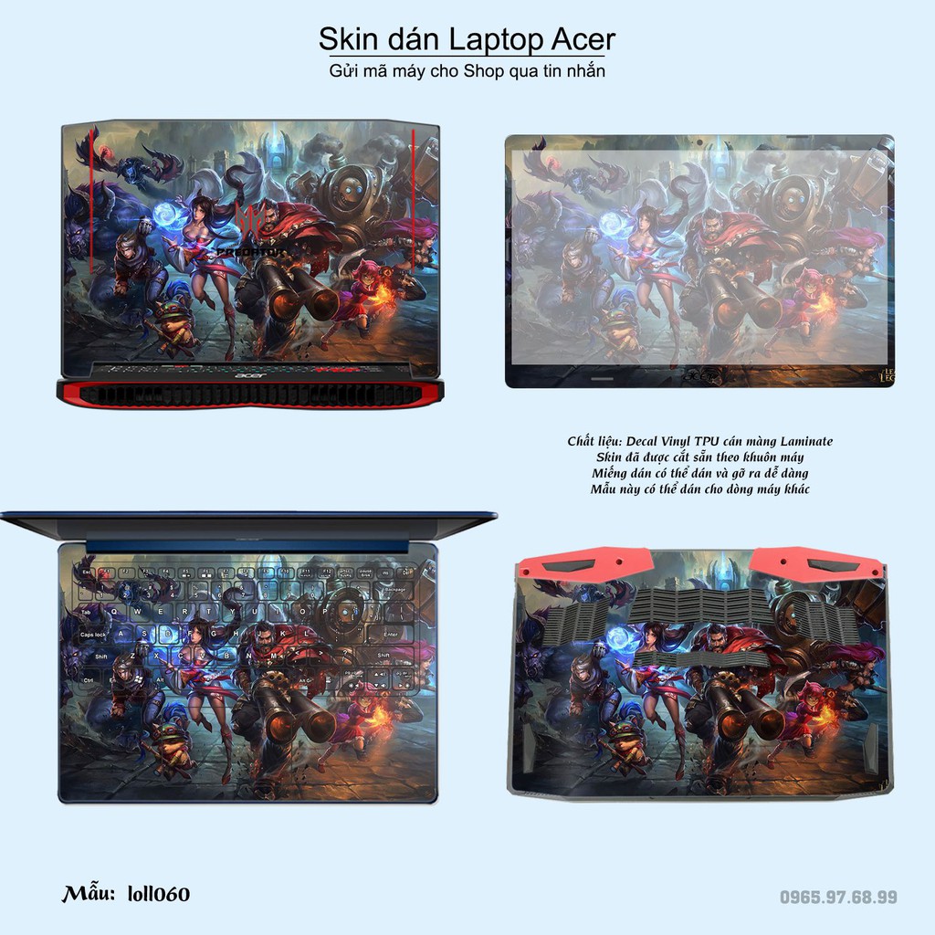 Skin dán Laptop Acer in hình Liên Minh Huyền Thoại _nhiều mẫu 8 (inbox mã máy cho Shop)