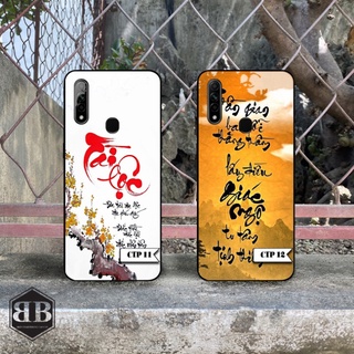 Ốp lưng kính cường lực Oppo A31 chữ thư pháp