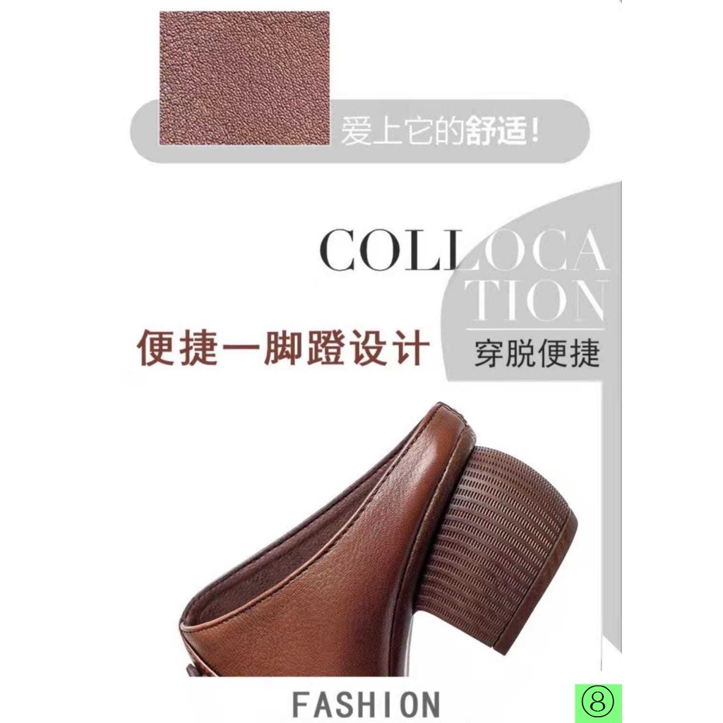 Dép Sandal Bít Mũi Gót Dày Vừa Bằng Da Mềm Khoét Lỗ Thời Trang Mùa Hè 2021 Cho Phụ Nữ Trung Niên