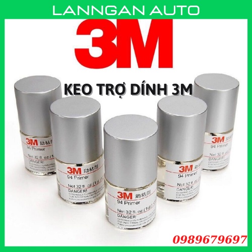 Keo trợ dính 3M 94 Primer tăng cường độ kết dính cho băng dính 2 mặt, hỗ trợ dán phụ kiện xe, loại 10ml