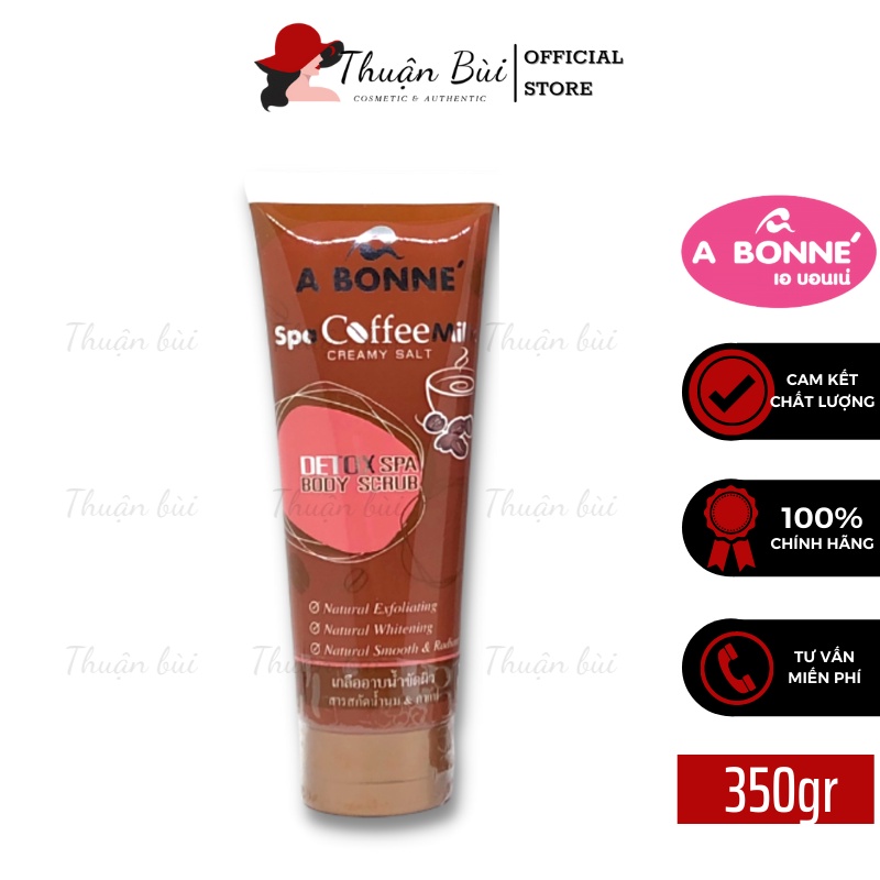 Tuýp Muối Tắm Cafe Thái Lan A Bonne Spa Coffee Milk Creamy Salt 350gr