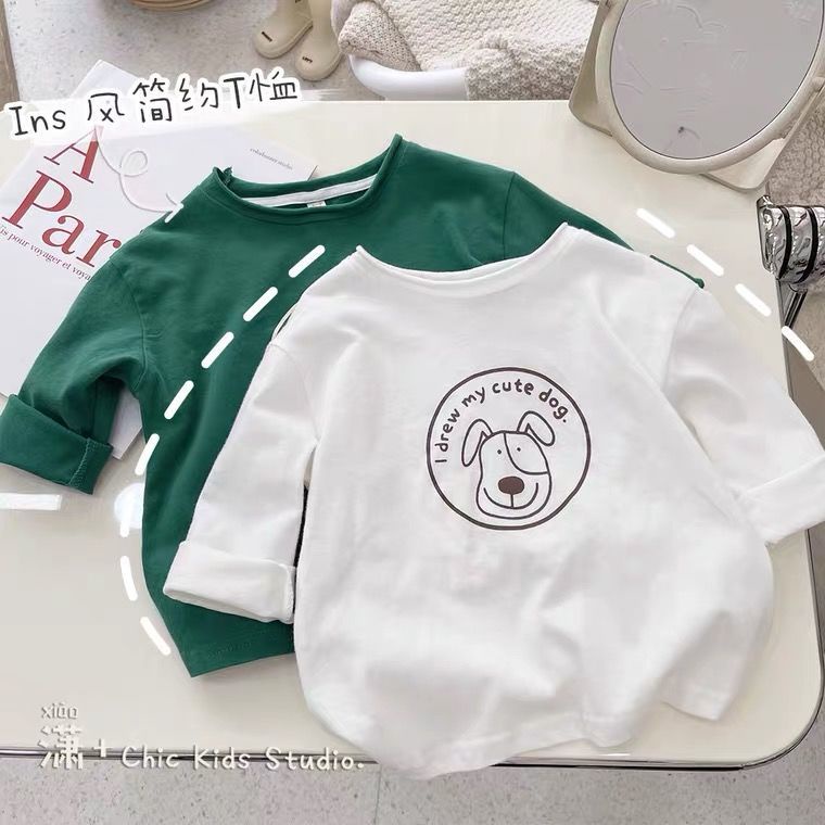 Áo thun dài tay in hình hoạt hình cho bé trai