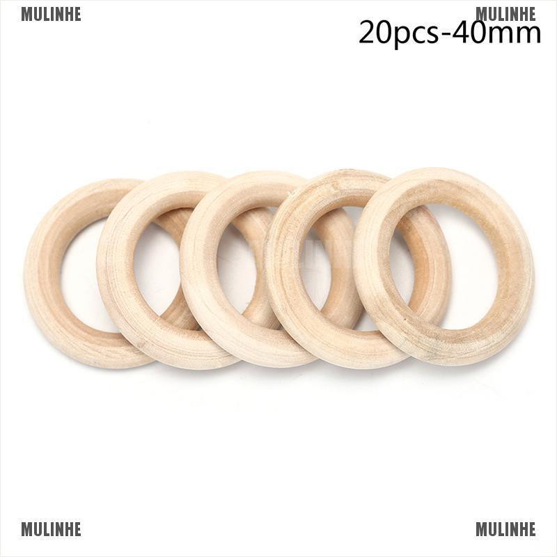 1 Túi Vòng Gỗ Tròn Tự Nhiên Dùng Làm Trang Sức DIY