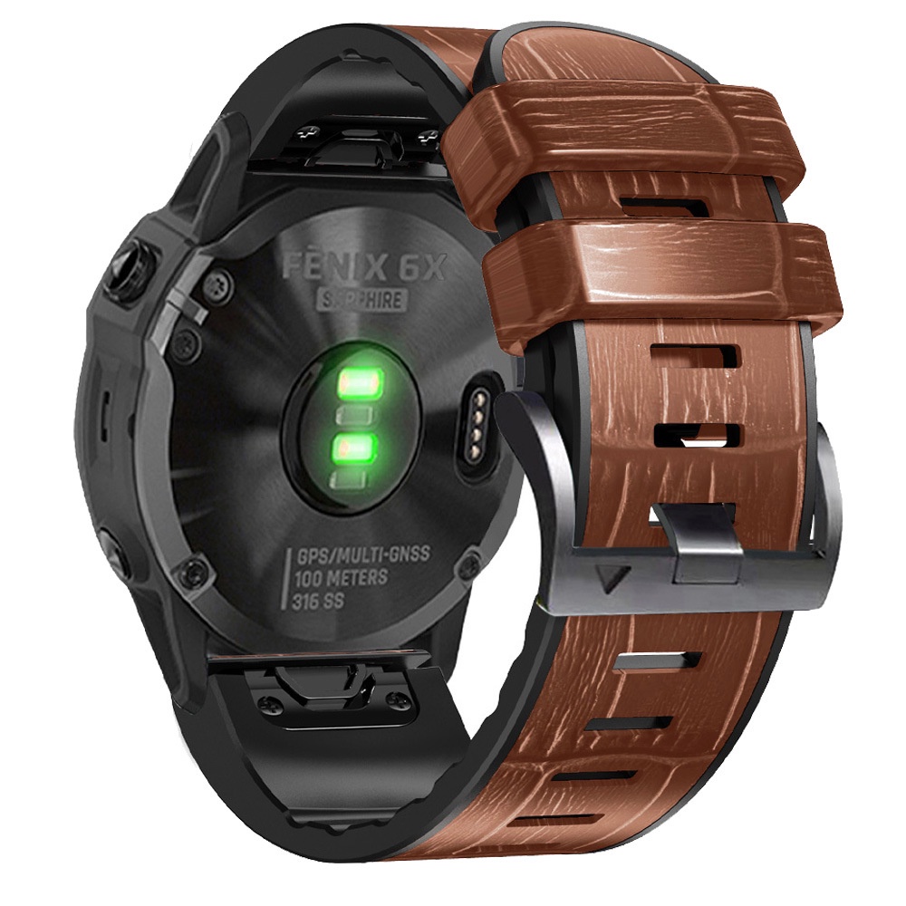 Dây Đeo Bằng Da Cho Đồng Hồ Garmin Fenix 7X 7 Garmin Fenix 6X Pro Tactix 7 Pro 22mm 26mm