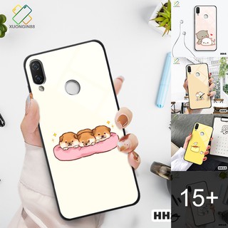Ốp lưng kính Huawei Nova 3i in 3D hoạt hình cưng xỉu