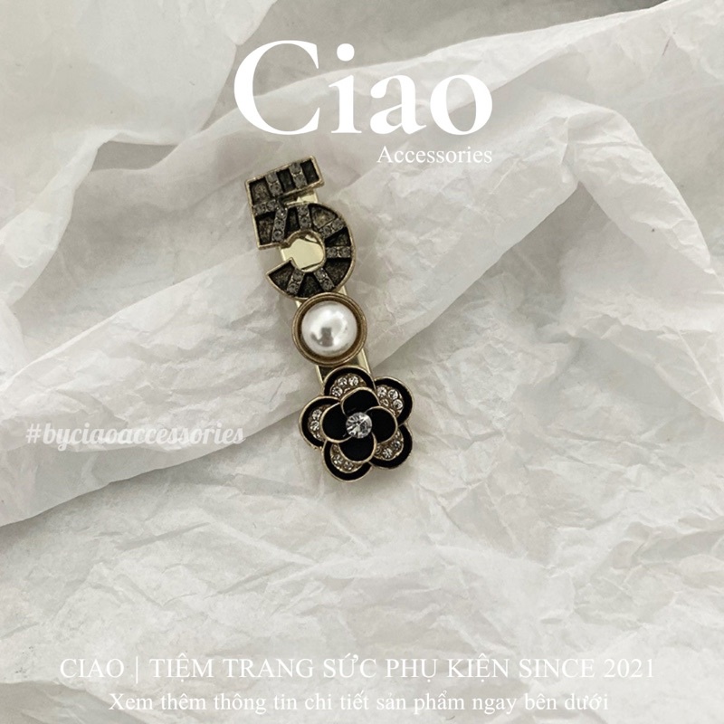 [HOẢ TỐC 1H] Kẹp tóc/ Phụ kiện tóc kim loại thiết kế đính đá tinh tế mã 23 Ciao accessories