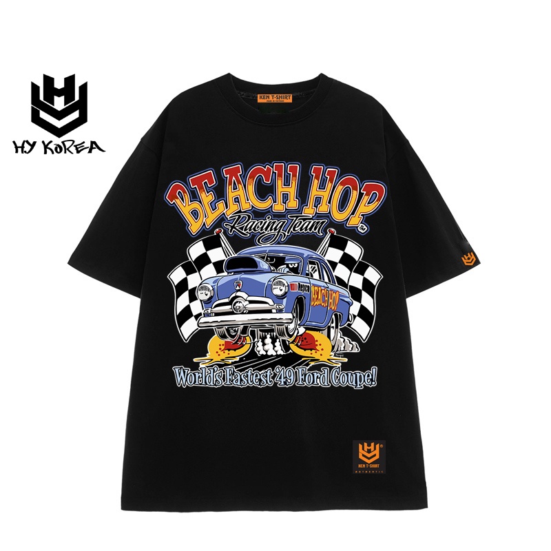 Áo thun tay lỡ HY KOREA form rộng thời trang unisex Beach Hop 422. | BigBuy360 - bigbuy360.vn