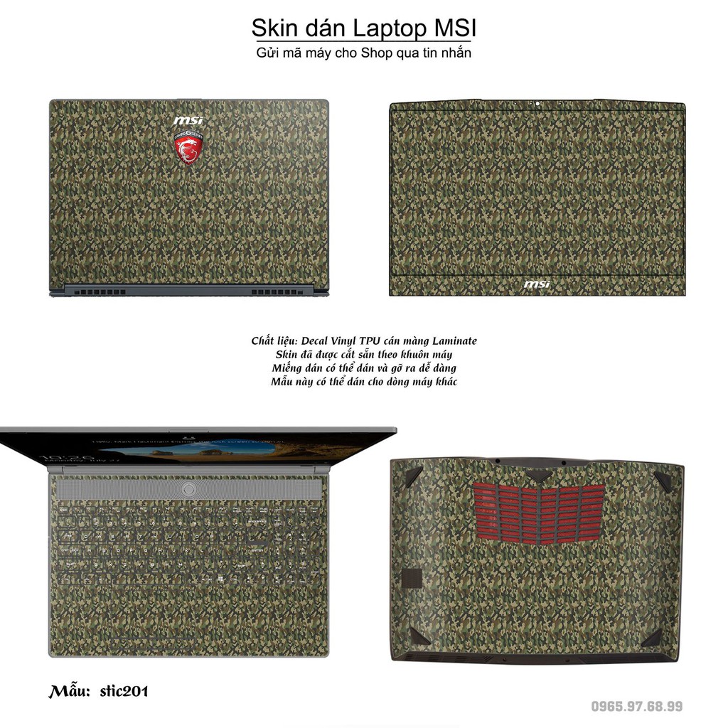 Skin dán Laptop MSI in hình Hoa văn sticker _nhiều mẫu 32 (inbox mã máy cho Shop)