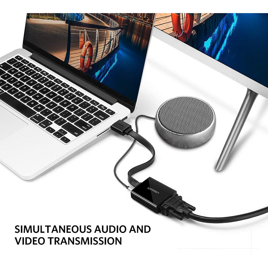 Cáp Chuyển HDMI ra VGA kèm Audio Cao Cấp UGREEN MM103 | Dây Dẹp