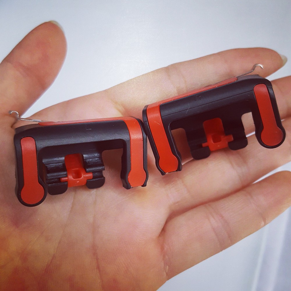 Bộ 2 nút chơi game bắn súng PUBG ROS dòng cải tiến MX vân đỏ trên điện thoại Ipad hỗ trợ chơi PUBG mobile Chammart | BigBuy360 - bigbuy360.vn