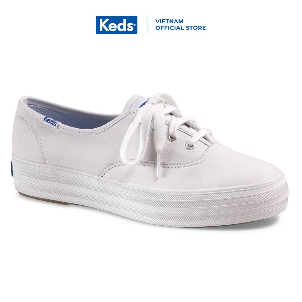 Giày Keds Nữ - Triple Leather White - KD055748