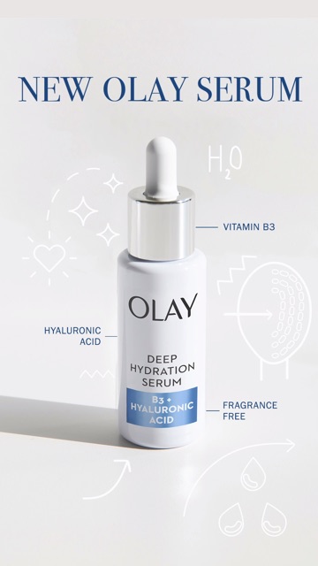 [HotNew]Tinh chất dưỡng ẩm sâu Serum Olay Deep Hydration B3+Hyaluronicacid (40ml) Hàng Nhập USA