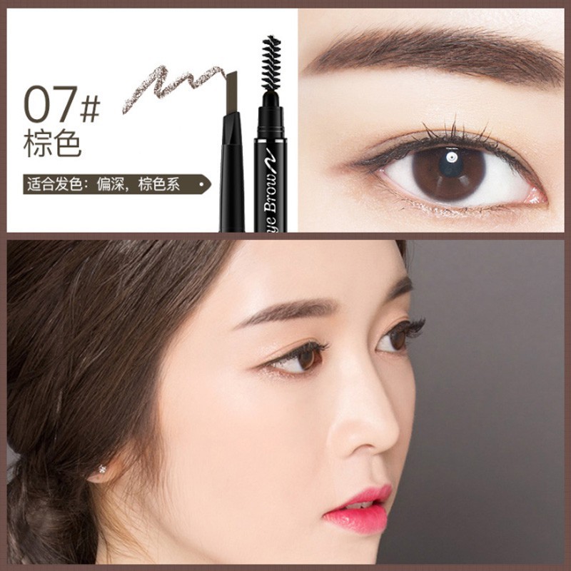 [Mã COS1111 giảm 8% đơn 250K] Chì Kẻ Mày Double Effect Lameila 02 đầu không thấm nước | Thế Giới Skin Care