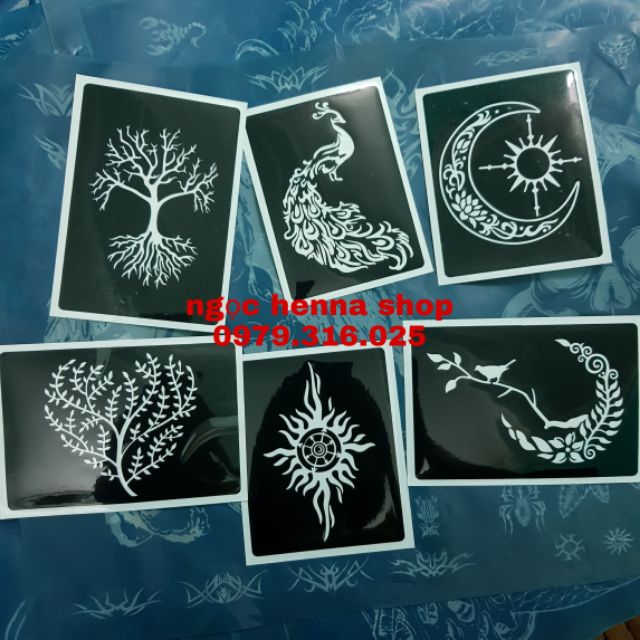 01 Tấm khung vẽ họa tiết henna