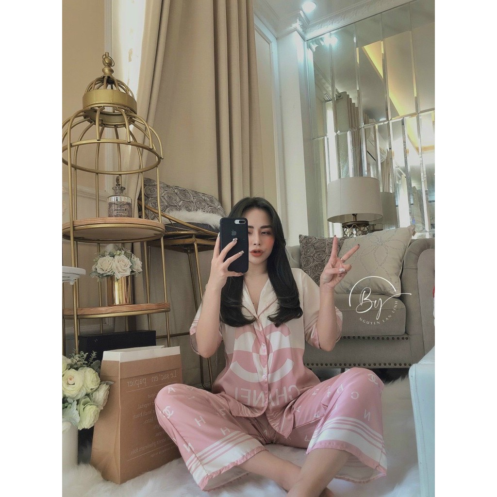 Đồ bộ Pijama Bộ Lụa LATIN Tay ngắn mẫu hot form dưới 60 kí | BigBuy360 - bigbuy360.vn