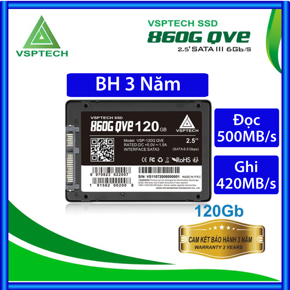Ổ cứng SSD 512GB 256GB 240GB 128GB 120GB VSPTECH 860G QVE BH 3 Năm VSP Phân Phối Chính Hãng | BigBuy360 - bigbuy360.vn