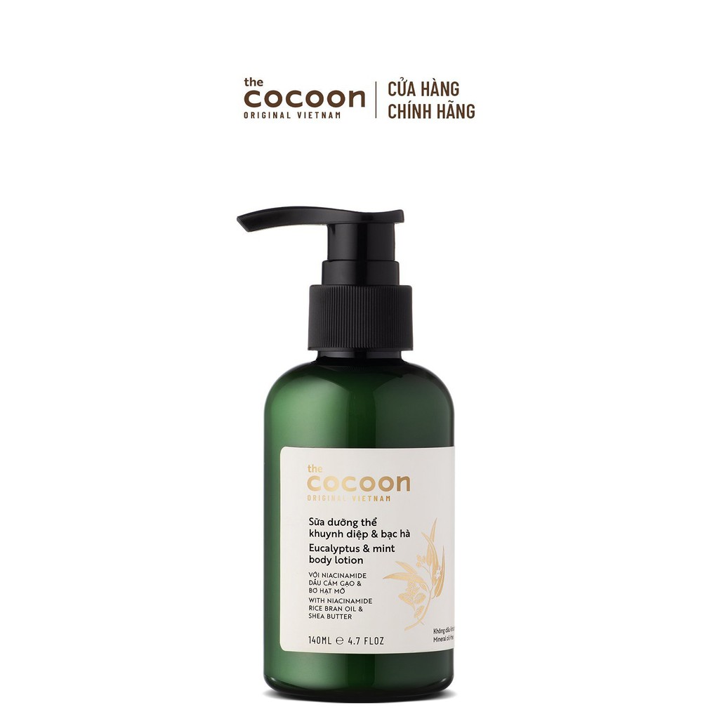 Sữa dưỡng thể khuynh diệp &amp; bạc hà Cocoon làm mềm da và thư giãn 140ml