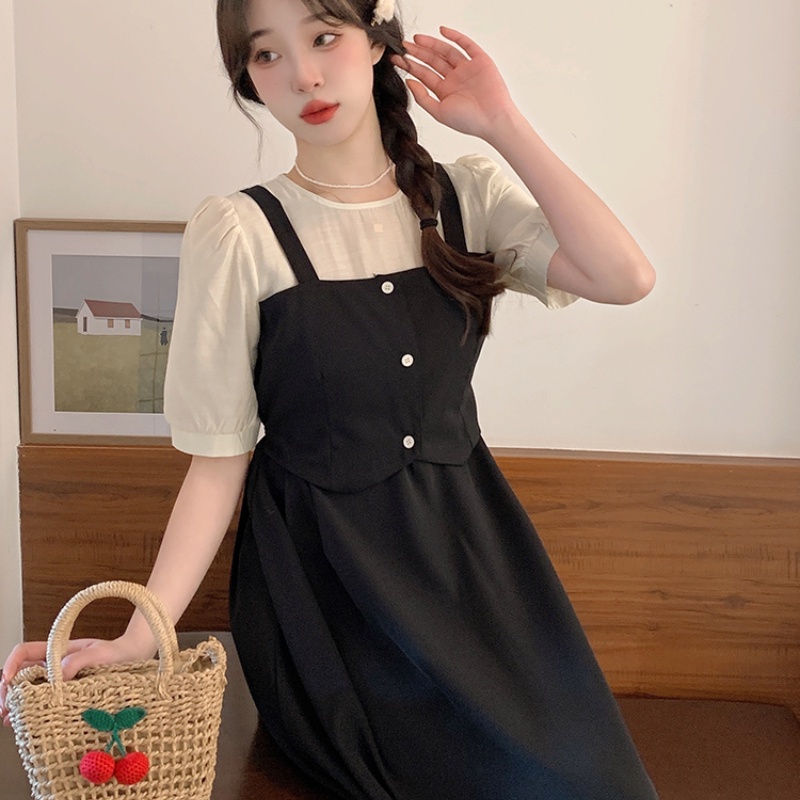 Đầm Chữ A Giả Hai Lớp Thời Trang Mùa Hè Cho Nữ
