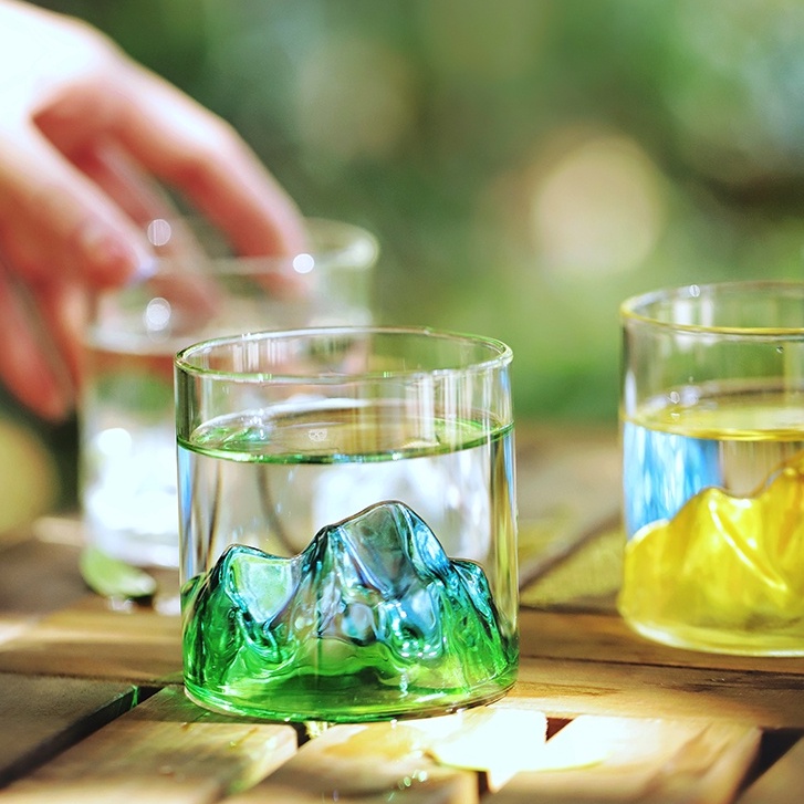 Cốc Thủy Tinh Borosilicate Dày Uống Rượu Whiskey Thiết Kế Đế Dày