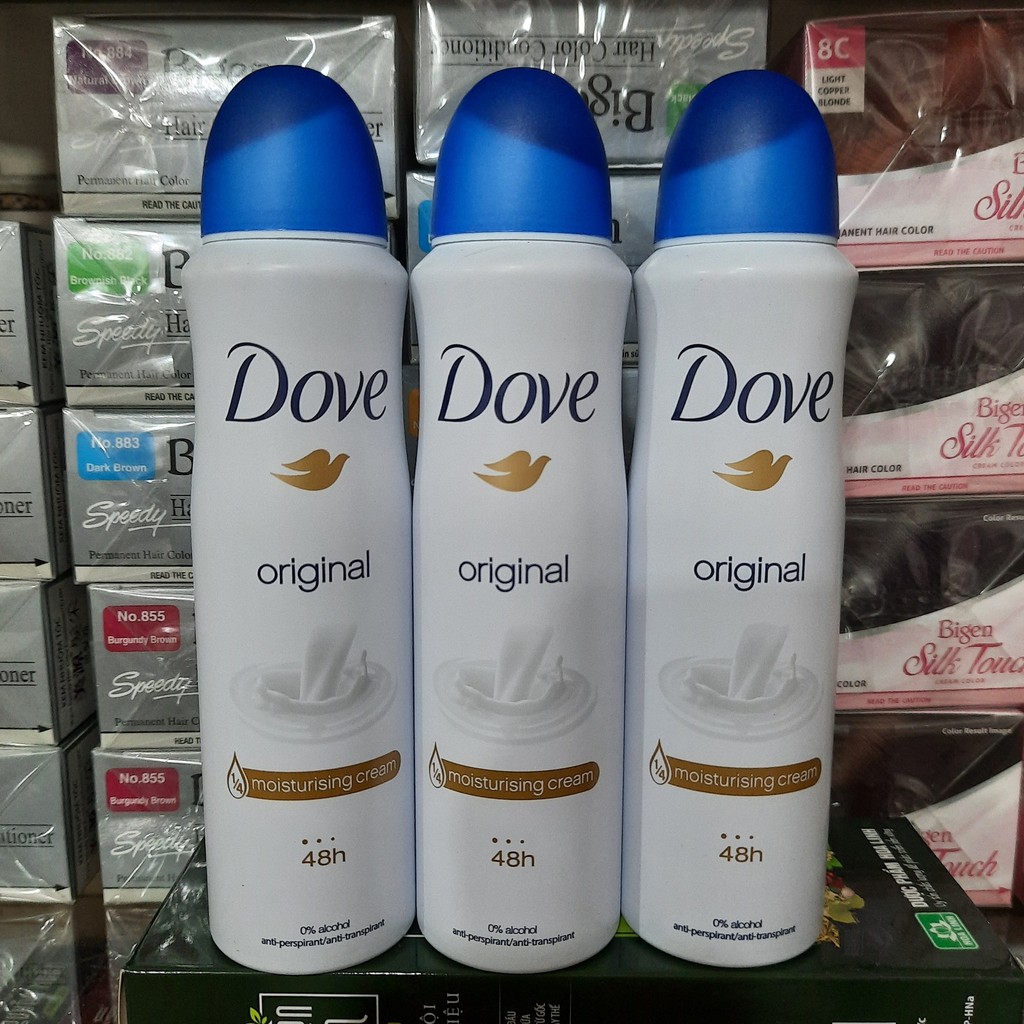 Xịt Khử Mùi Toàn Thân Dove Xanh Original 150ml