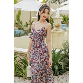 OLV - Đầm Dark Flowers Straps