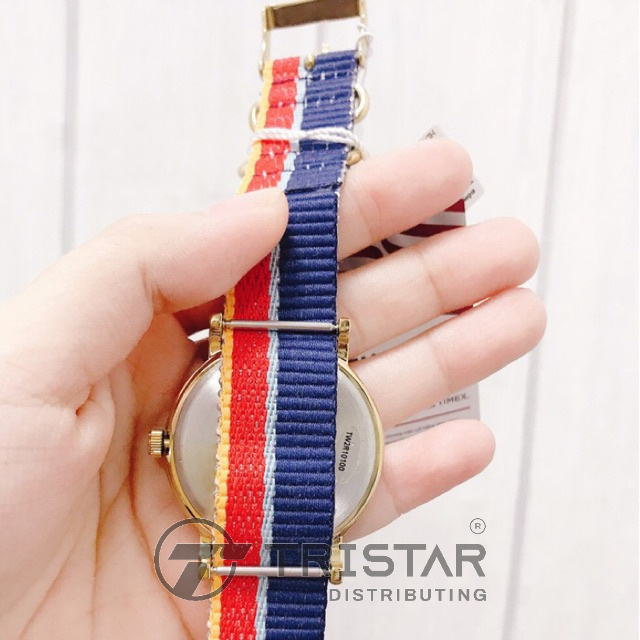 Đồng hồ Unisex Nam Nữ Timex Weekender 38mm TW2R10100 Dây Vải Nhiều Màu - Chính Hãng