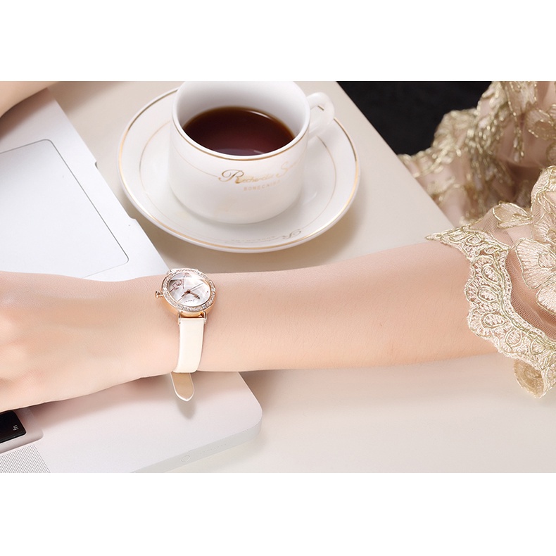Julius2015 Đồng Hồ quartz Đính Đá Chống Thấm Nước Nhật Bản ja-823