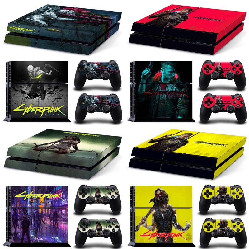 Miếng Dán Bảo Vệ Máy Chơi Game Cầm Tay Cyunks 2077 Cho Sony Playstation 4 Console 2 Controllers Ps4