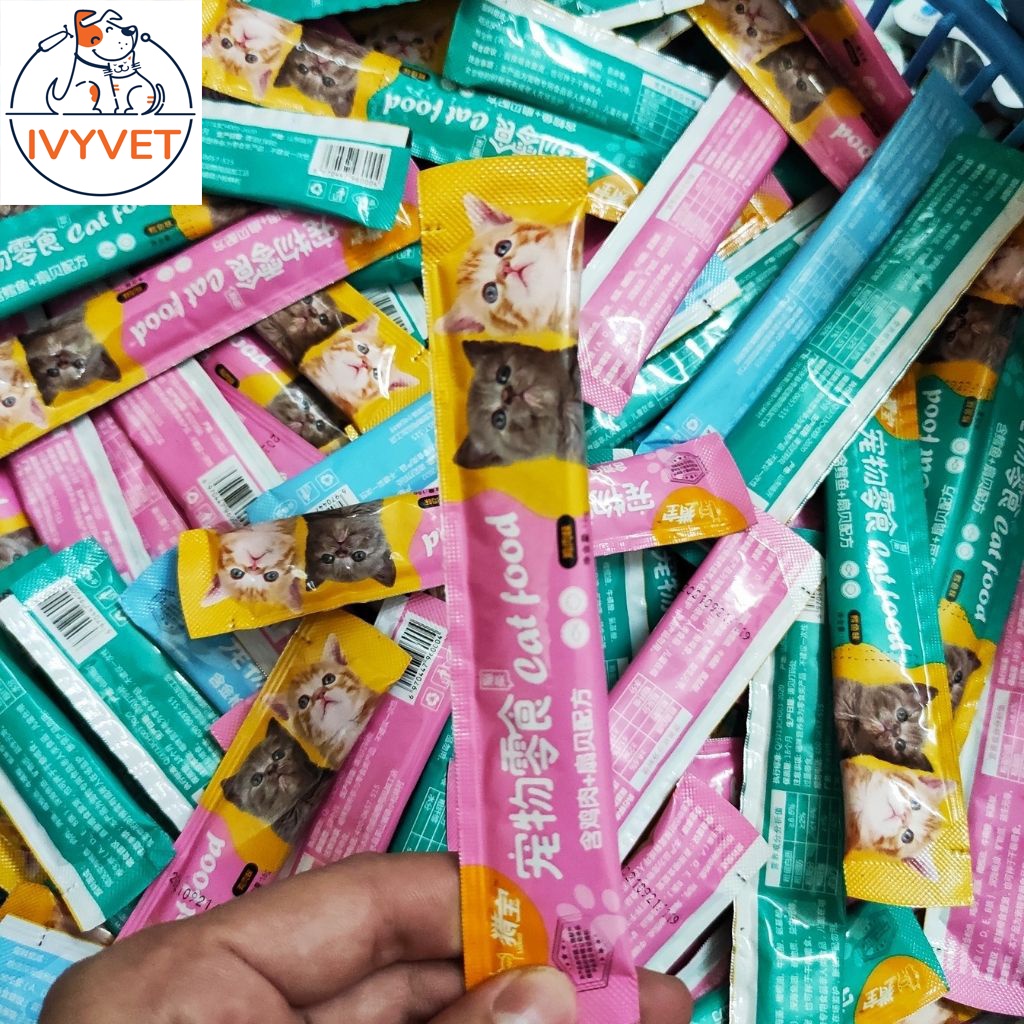 Súp thưởng cho mèo CATFOOD thanh 15gr siêu ngon và bổ dưỡng - 3 hương vị