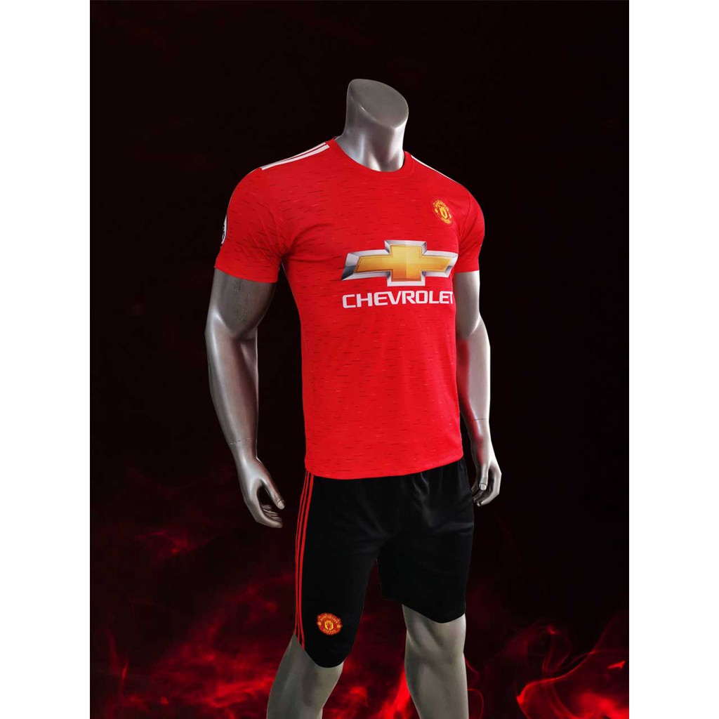 Quần áo bóng đá, đồ đá banh CLB Manchester Đỏ Vải thun lạnh cao cấp