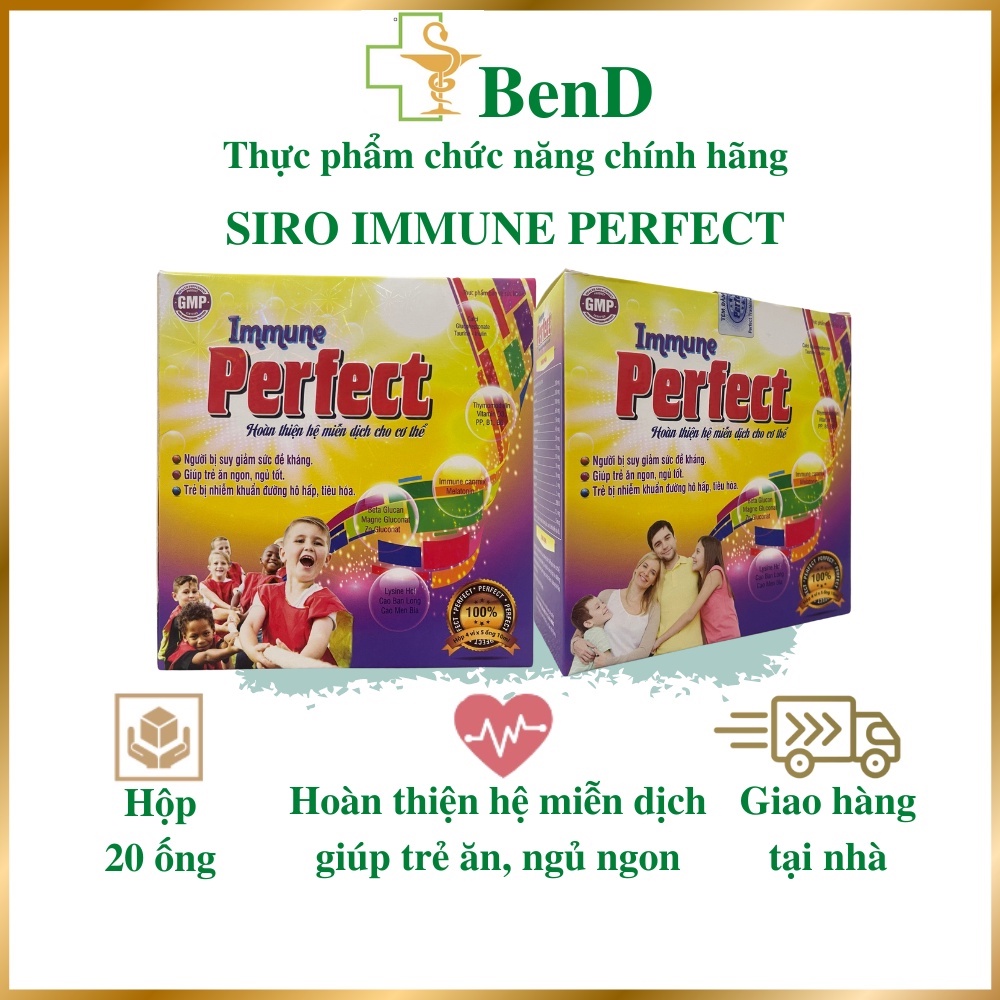Siro Immune Perfect tăng sức đề kháng cho bé, giúp trẻ hoàn thiện hệ miễn dịch, ăn ngon, ngủ tốt, hô hấp, tiêu hóa khỏe