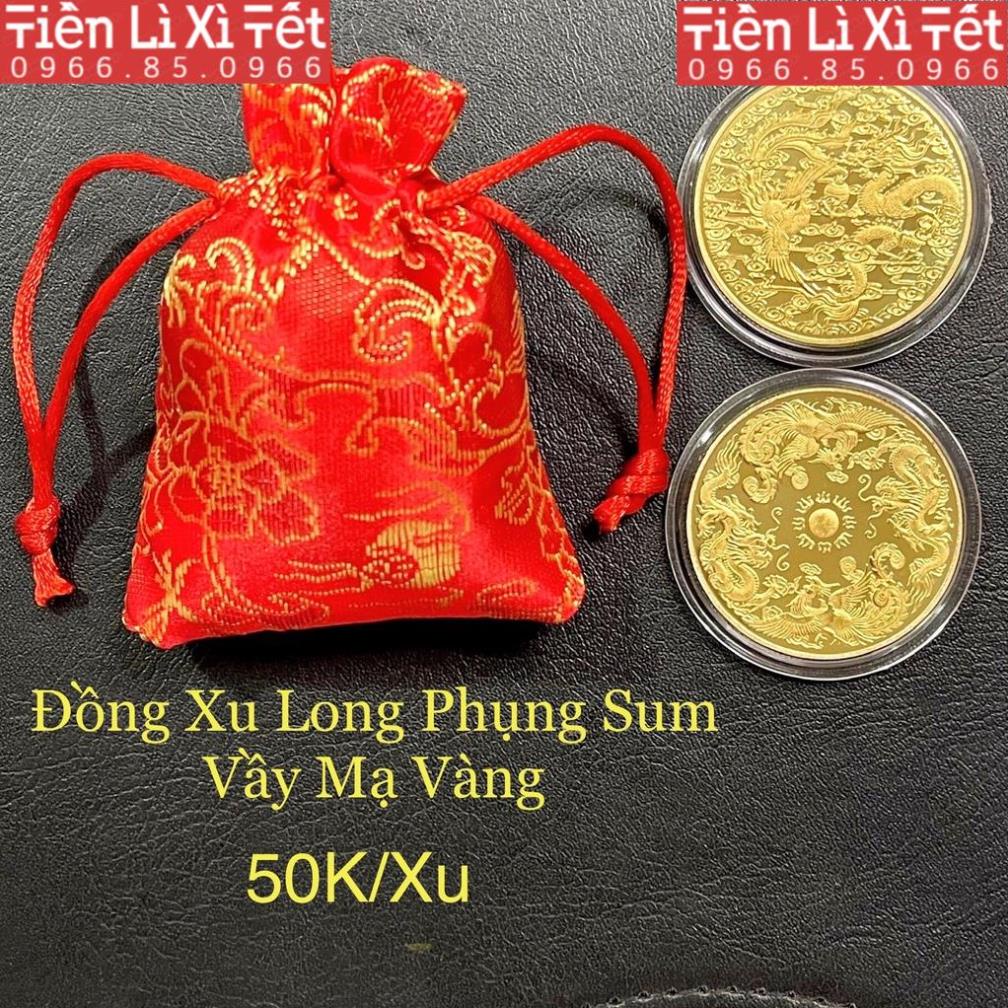 [SHOPEE TRỢ GIÁ] Móc Khóa Đồng Xu Long Phụng Sum Vầy - Móc Khóa Phong Thủy Man Mắn