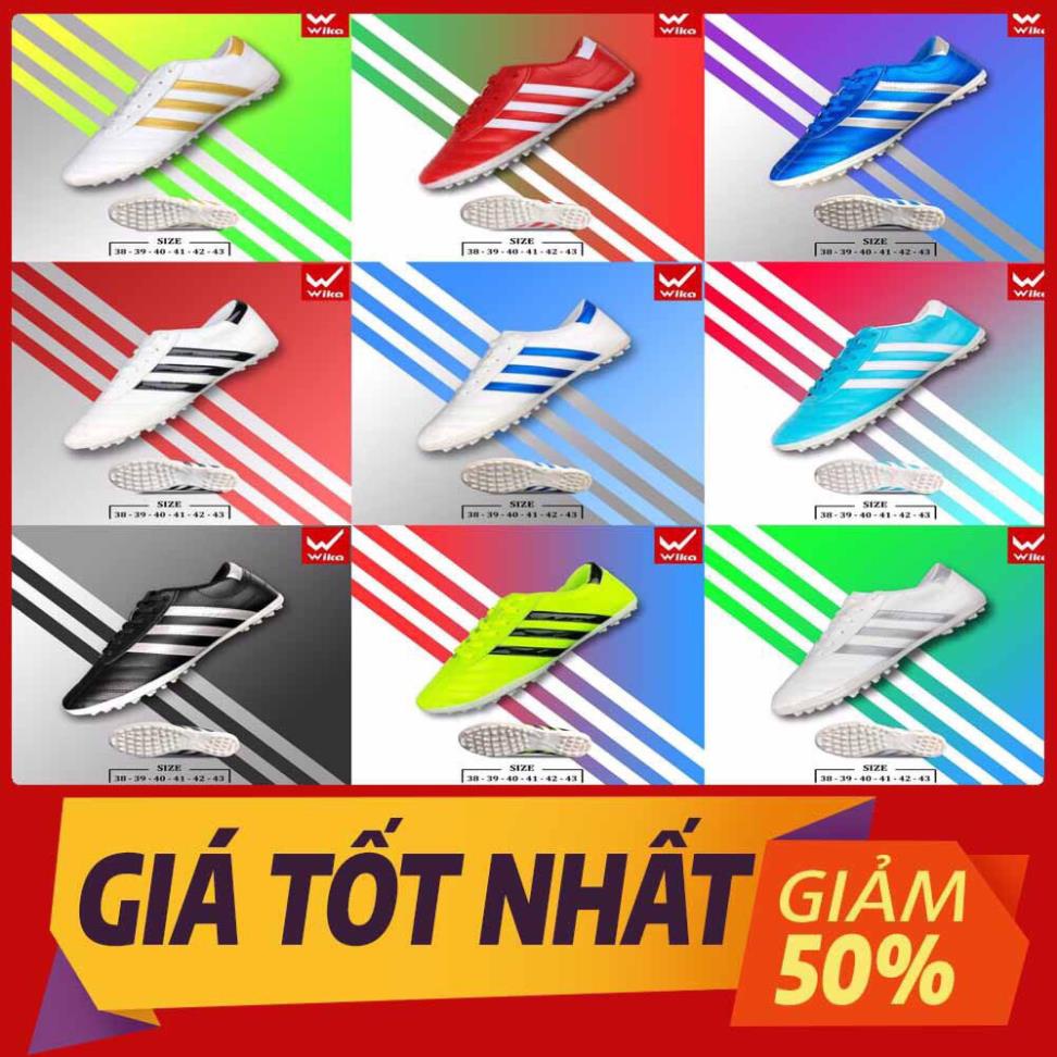 Giầy bóng đá phủi WIKA 3 sọc CT3 chính hãng đế thấp TF