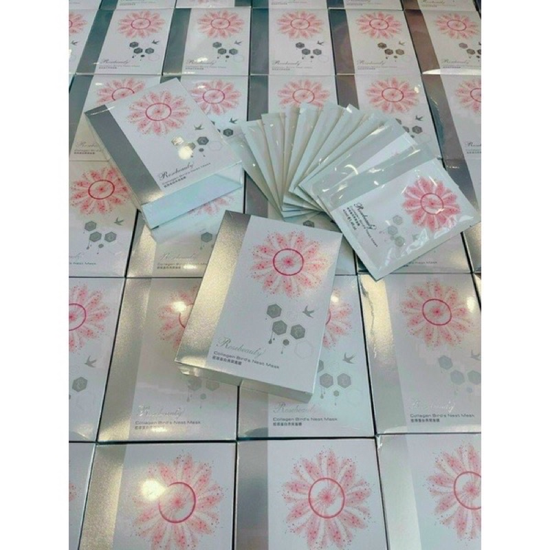 10 miếg Mặt Nạ Yến Tươi Collagen RoesBeauty - Trắng Sáng Mờ Thâm Nám