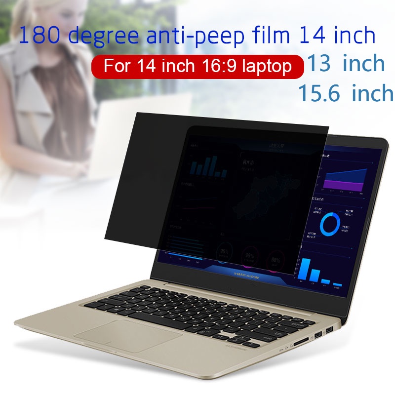 Miếng dán màn hình chống nhìn trộm 13inch 14inch 15.6inch cho laptop 16:9 | BigBuy360 - bigbuy360.vn