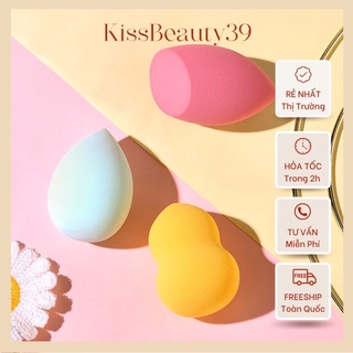 Bông Mút tán kem nền makeup siêu mịn - mút đánh phấn hồ lô trứng tròn puff makeup