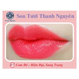 Son tươi thanh nguyên màu cam đỏ