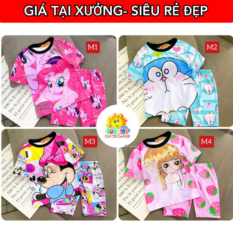 🔥TẬN GỐC🔥(20KG-40KG) Bộ bé gái size đại thun lạnh ANNAKIDS LOẠI 1hè ngố in hình 3D| GBL39