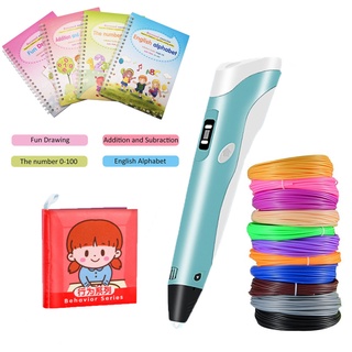 Bộ đồ chơi giáo dục cho trẻ HDY gồm sách dạy học và bút vẽ 3D tiện dụng