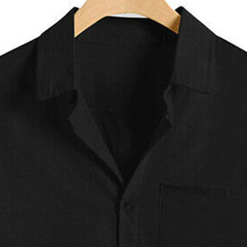 Áo Sơ Mi Tay Lỡ 3 / 4 Màu Sắc Thanh Lịch Cho Nam