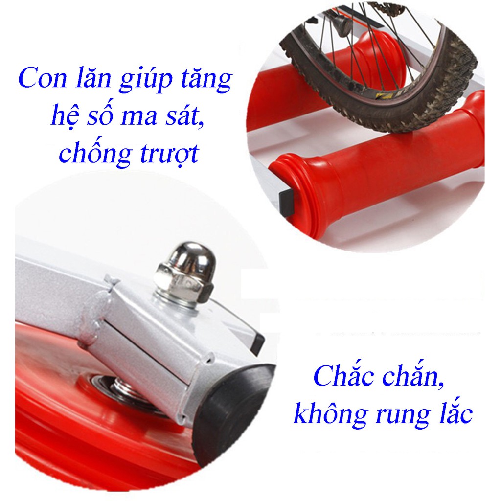 Con lăn, giá đỡ xe đạp, tập xe đạp trong nhà