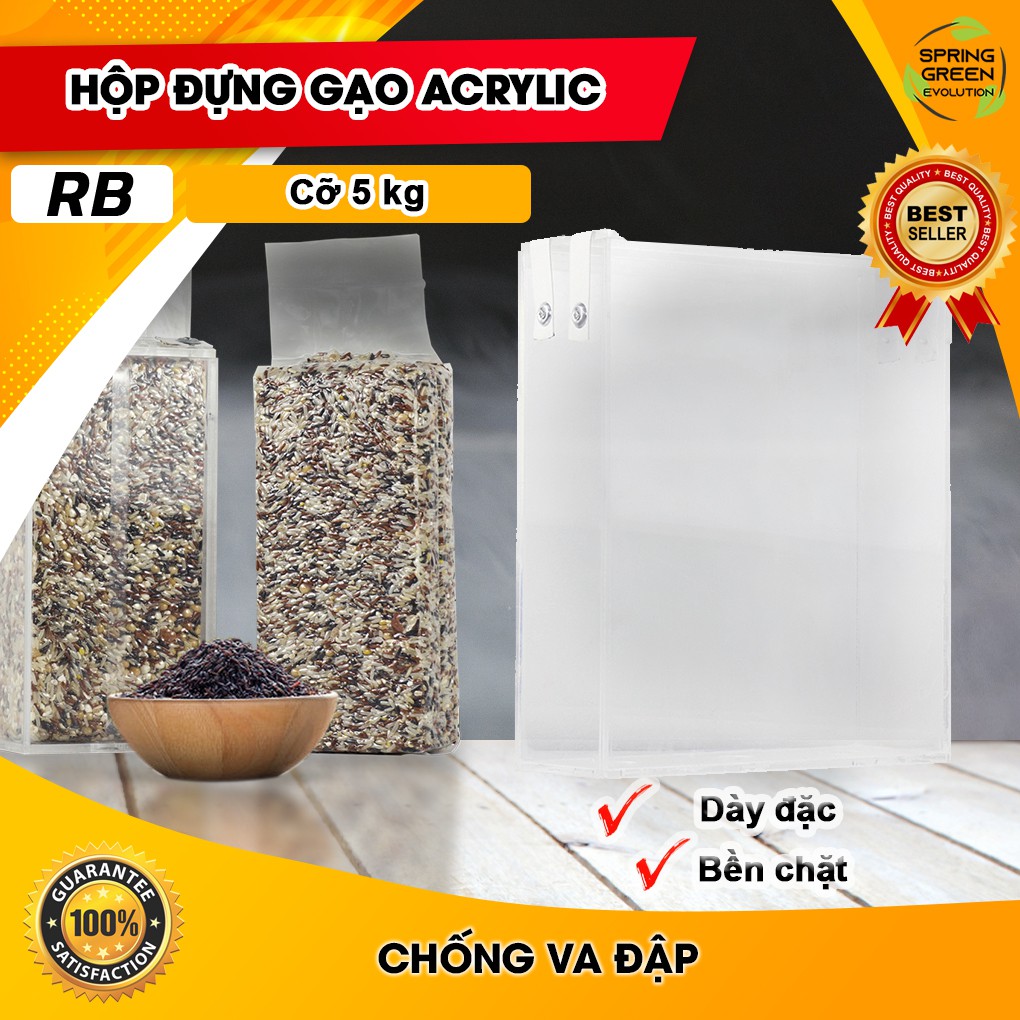 Hộp Định Hình Rice Box Loại 1Kg. Dùng Đóng Gói Định Hình Các Loại Hạt, Gạo..Duy Nhất Thị Trường Thương Hiệu SGE Thailand