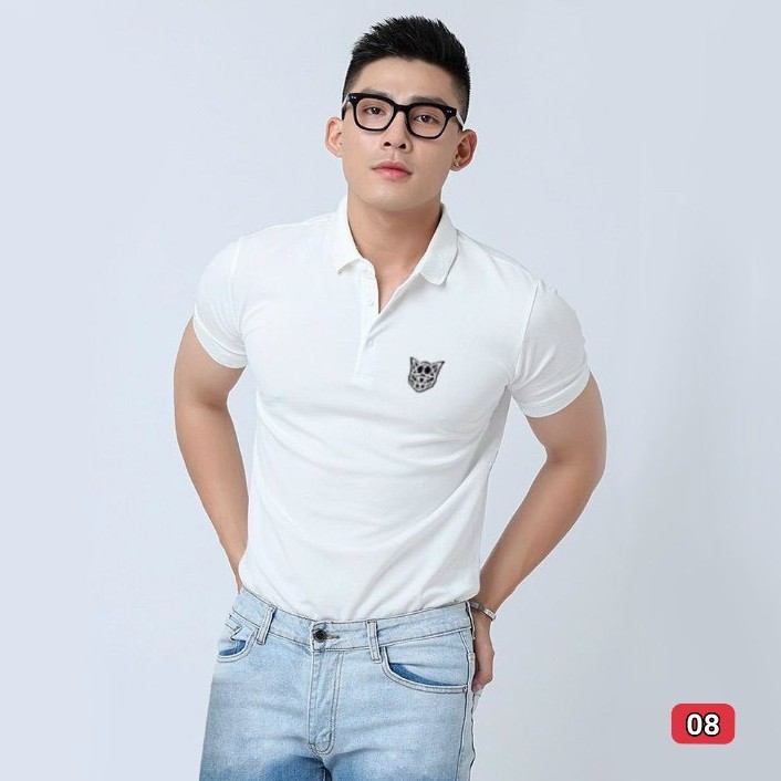 Áo phông nam đẹp muradfashion, áo thun nam màu trắng thêu logo chữ phong cách thời trang nam 2021 atn08