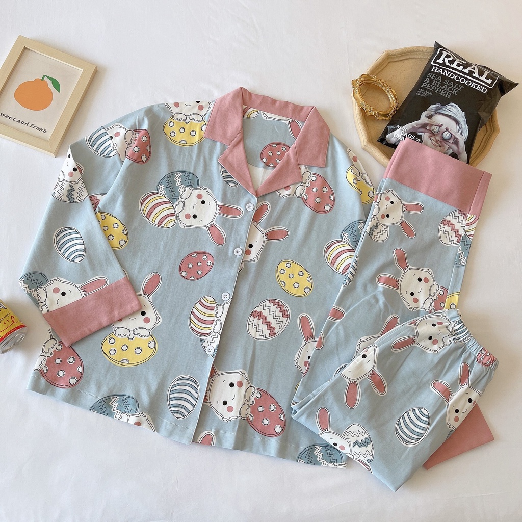 Đồ Mặc Nhà, Đồ Bộ Nữ Cotton Áo Dài Quần Dài Nhiều Mẫu DDCP03