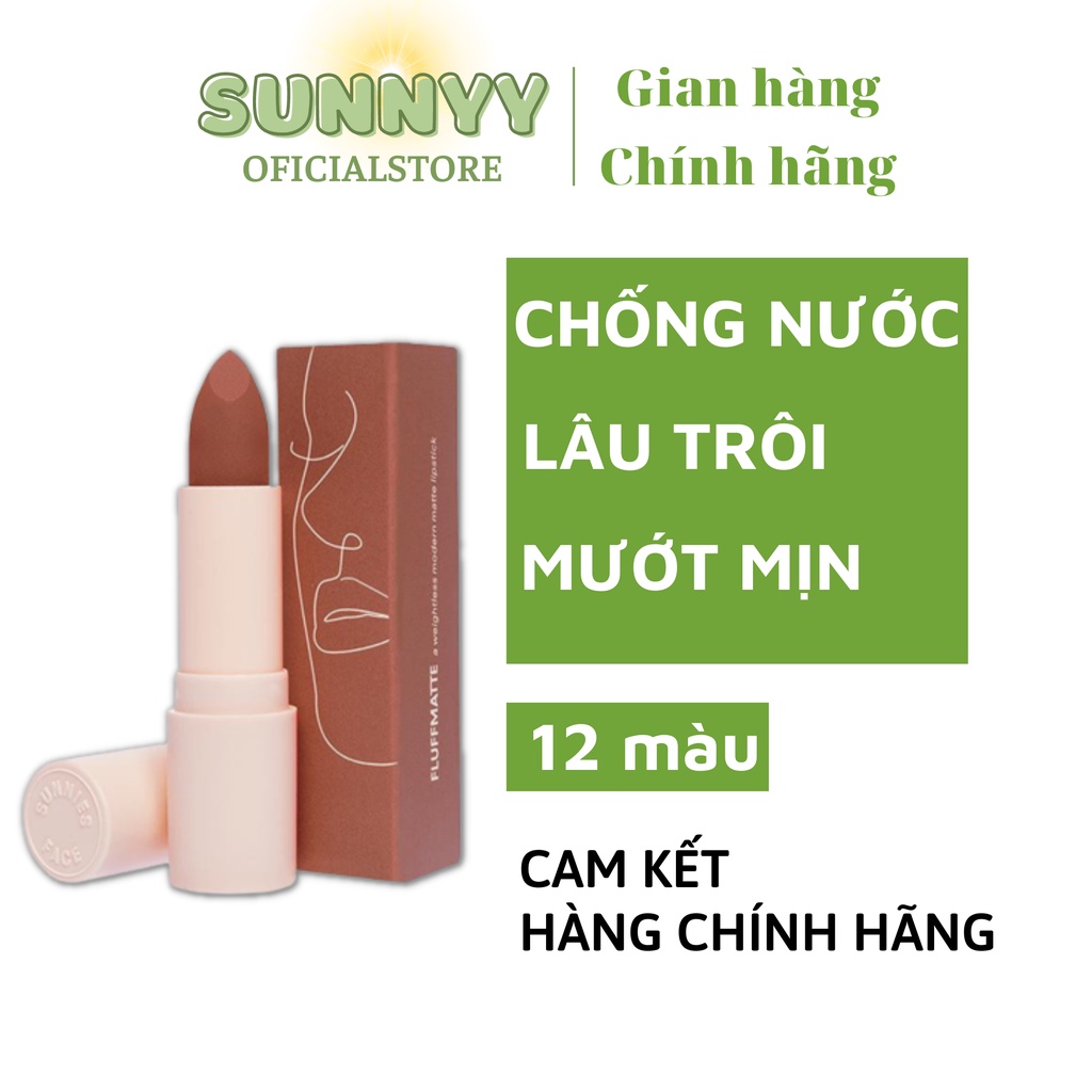 Son thỏi Sunnies Face Fluffmatte in On Repeat 12 màu chống nước lâu trôi