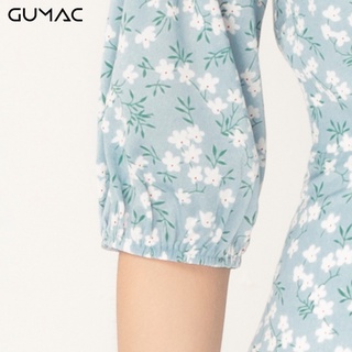 Đầm eo nhún cổ nơ GUMAC DA997
