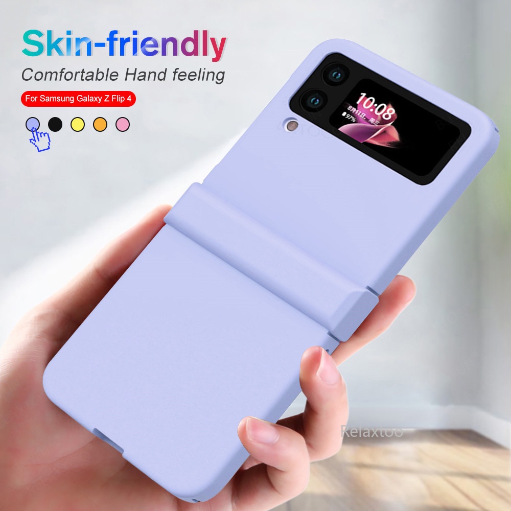 For Samsung Galaxy Z Flip4 Z Flip3 Z Flip 4 3 ZFlip4 ZFlip 4 ZFlip3 ZFlip 3 5G Case Candy Colorful Folding Phone Cover Hard Shockproof Casing