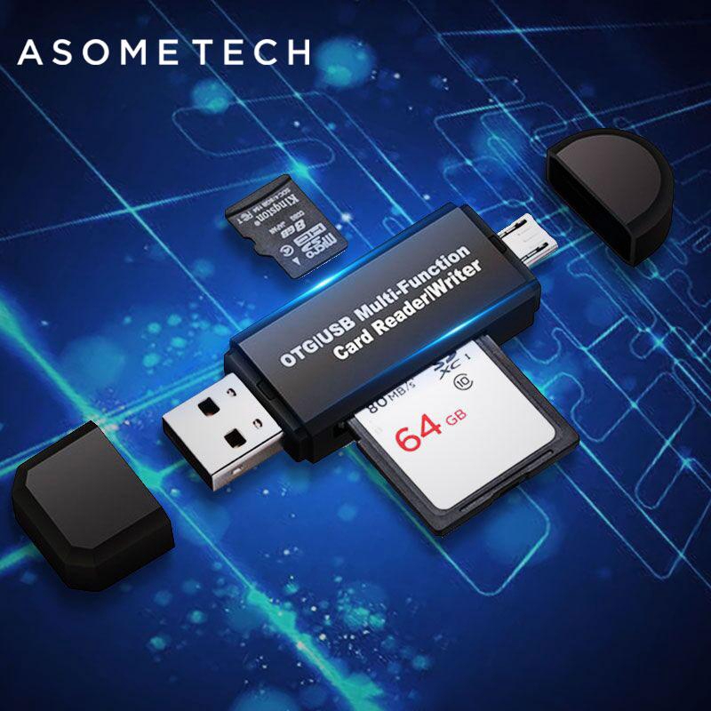 USB + OTG Micro SD / SDXC Bộ đọc thẻ TF Bộ điều hợp đa chức năng U Đĩa PC Điện thoại Bộ đọc thẻ nhớ [DKQ01]