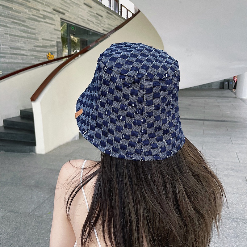 Nón Tai Bèo Họa Tiết Sọc Caro Thời Trang Cho Nữ